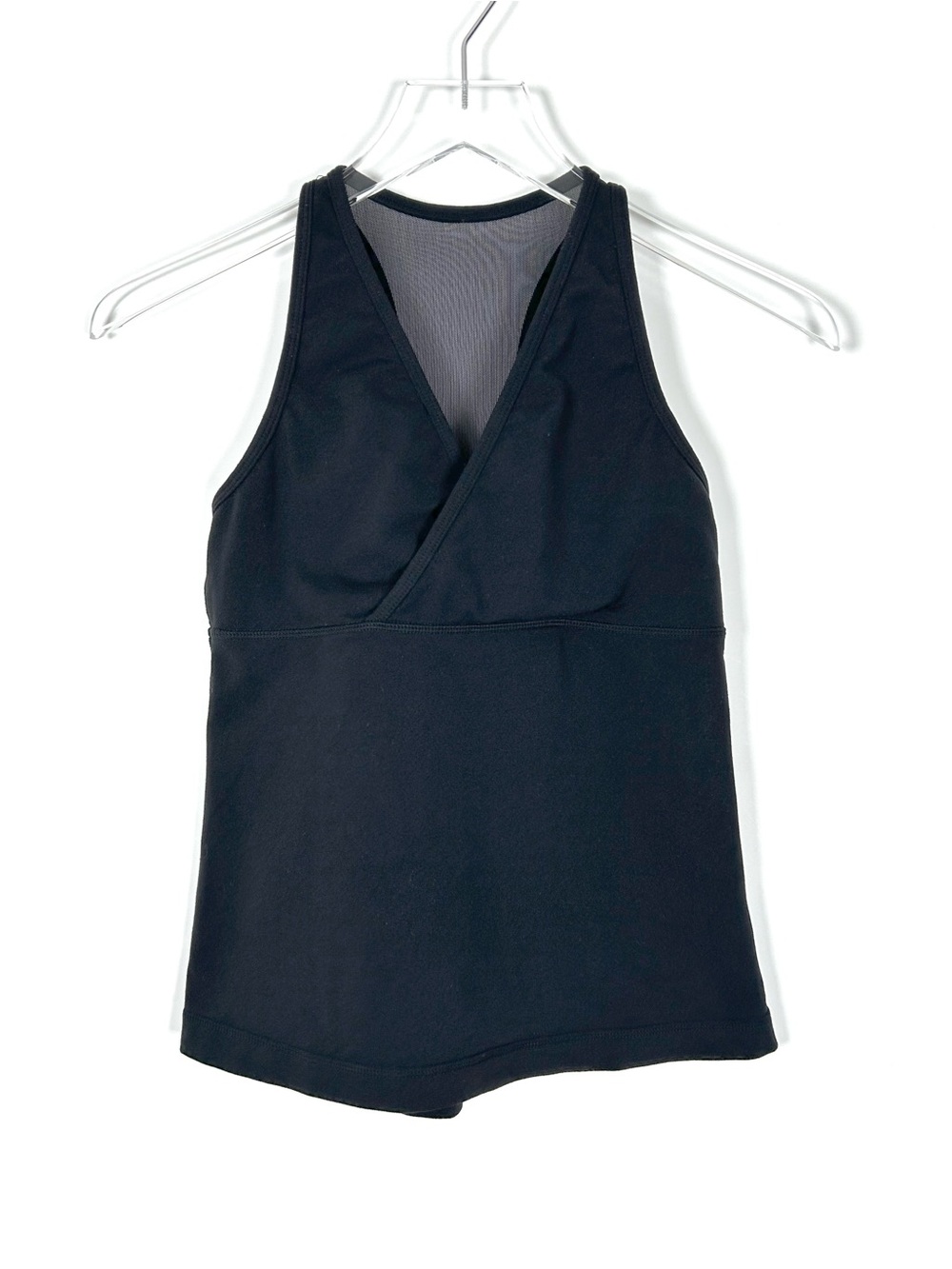 Lululemon Vintage Tank Womens‎ Small Cross Front Mesh Back Black Compression